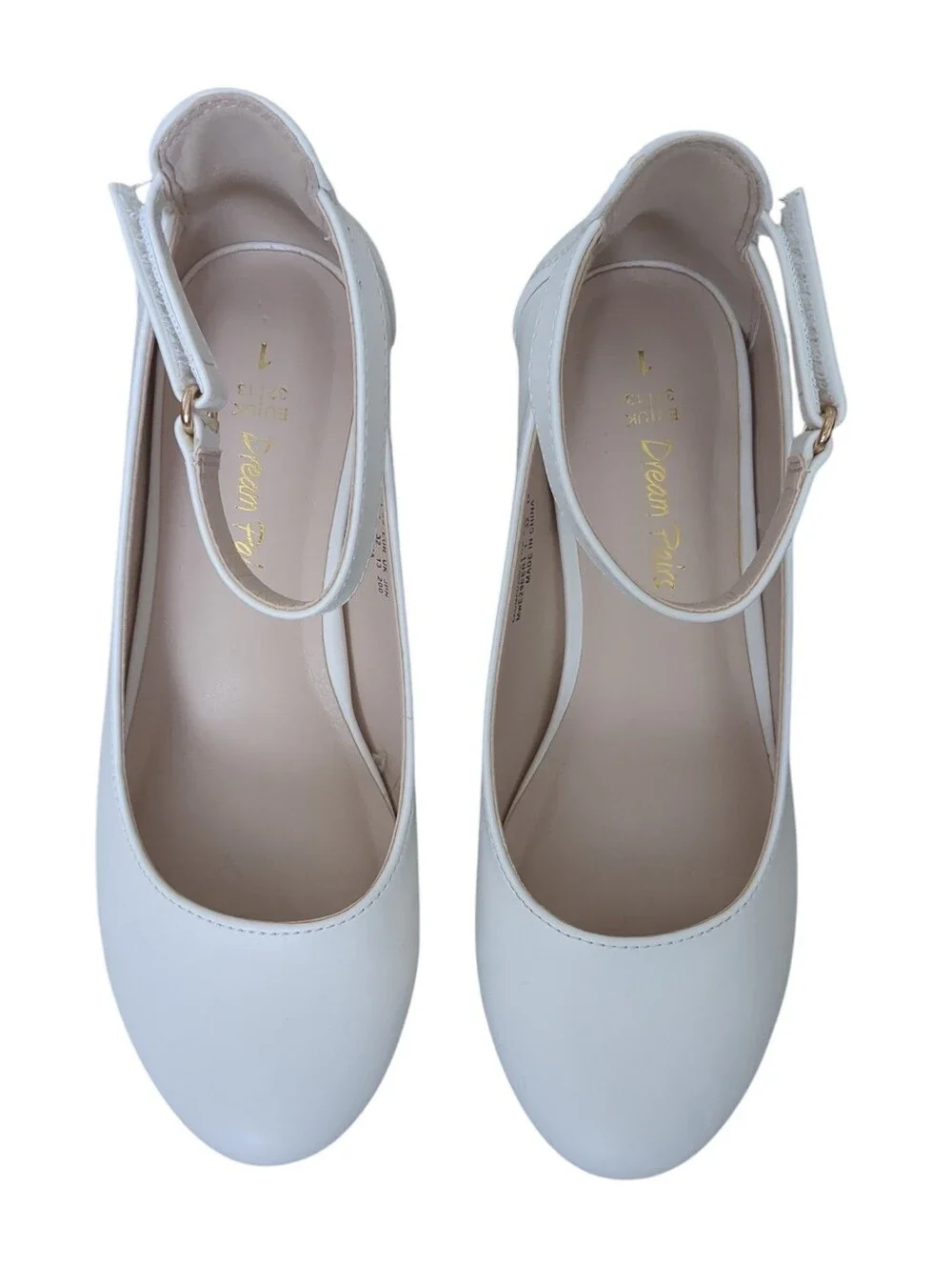 DREAM PAIRS Girls Chunky High Heels Dress Shoes With Ankle Strap (Size 1)